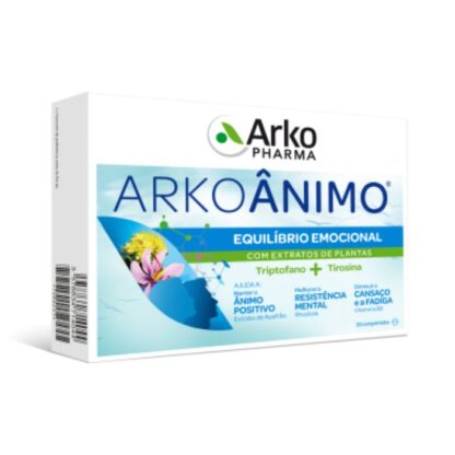 ArkoAnimo 30 Comprimidos, suplemento alimentar à base de Triptofano + Tirosina e extratos vegetais (Açafrão e Rhodiola) que ajuda a: