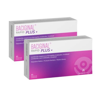 Baciginal Rapid Plus 30 cápsulas, prevenção e profilaxia das infeções uro-vaginais bacterianas e fúngicas e suas recorrências.