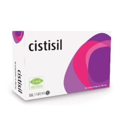 CISTISIL é um suplemento alimentar que contém Arando Vermelho (Vaccinium macrocarpon), Cavalinha (Equisetum arvense), Uva Ursina (Arctostaphylos uva-ursi) e FOS (Fruto-oligossacáridos).