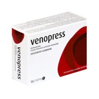 VENOPRESS é um suplemento alimentar que contém Diosmina micronizada e Hesperidina.