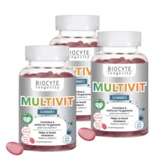 Biocyte Multivit 60 Gomas, é um suplemento alimentar formulado com 9 vitaminas e 1 mineral sob a forma de deliciosas goma