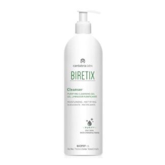 Biretix Cleanser Gel de Limpeza Purificante 400ml, gel de limpeza suave que limpa em profundidade a pele oleosa e com tendência