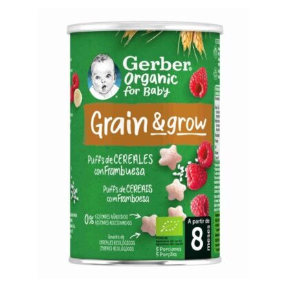 GERBER Organic Nutripuffs Framboesa +8M 35gr