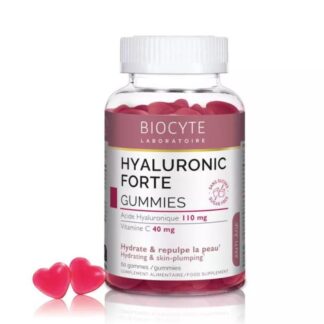 Biocyte Hyaluronic Forte 60 Gomas é um suplemento alimentar sob a forma de gomas que proporciona uma ação hidratante e preenchida graças ao ácido hialurónico