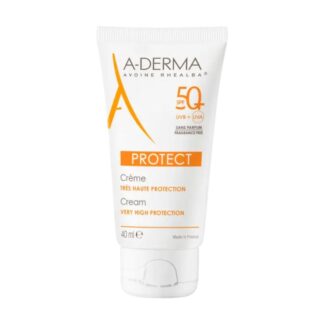 A-Derma Protect Creme Solar Rosto SPF50+ Sem Perfume 40ml