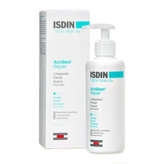 A Emulsão de Limpeza Isdin Teen Skin Rx Acniben Repair é um produto essencial para a higiene diária da pele submetida a tratamentos antiacneicos