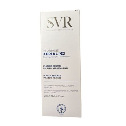 SVR Xerial Psoriasis DM é um creme especialmente formulado para o tratamento dos sintomas da psoríase vulgar