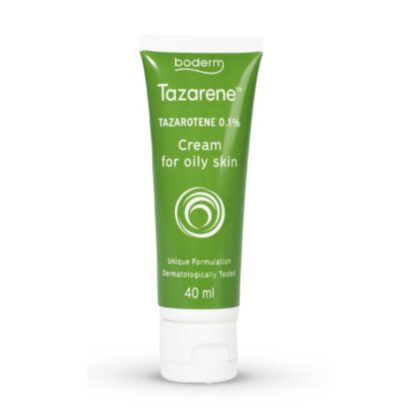 O Tazarene 0,1% Creme, numa embalagem prática de 40ml, é uma solução inovadora para o cuidado da pele oleosa