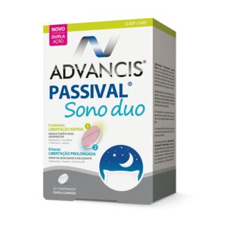  ADVANCIS Passival Sono Duo é um suplemento alimentar inovador, especialmente desenvolvido para promover um sono reparador de até 8 hora